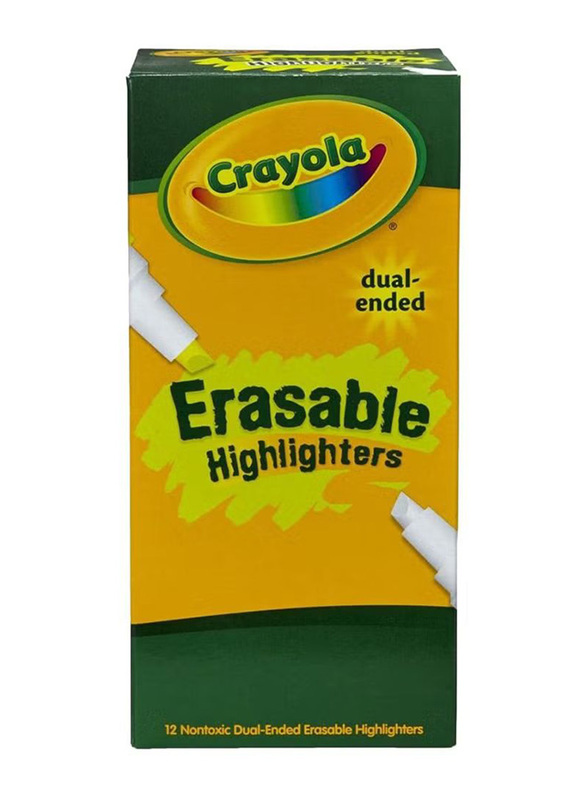 

Crayola 12-Piece Dual-Ended Erasable Highlighter, Multicolour