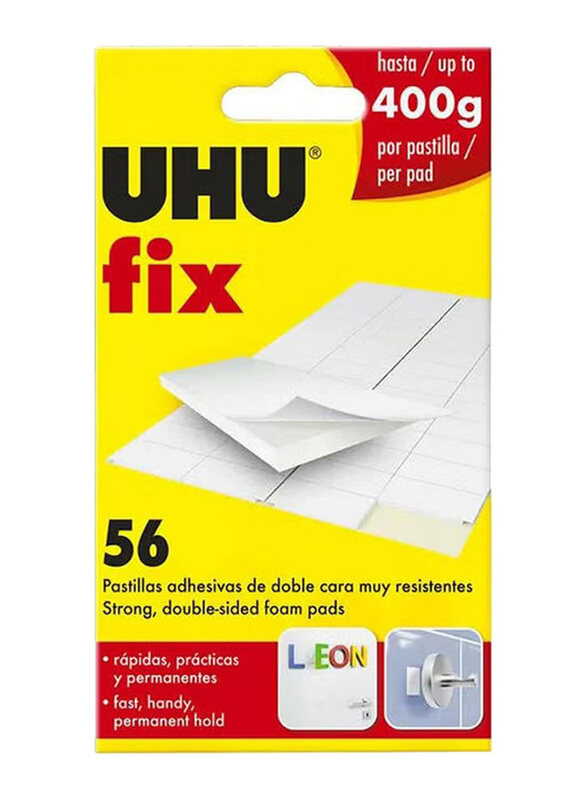 

UHU Patafix 56 Double-Sided Adhesive Pads, 400g, White