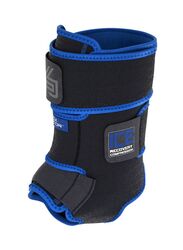 Shock Doctor Ice Recovery Ankle Compression Wrap, L/XL, Black/Blue