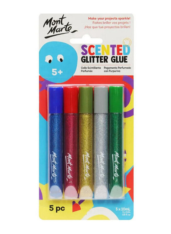 

Mont Marte Scented Glitter Glue, 5 Pieces, Multicolour