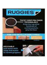 Ruggies Carpet Gripper Set, 4 Pieces, Black