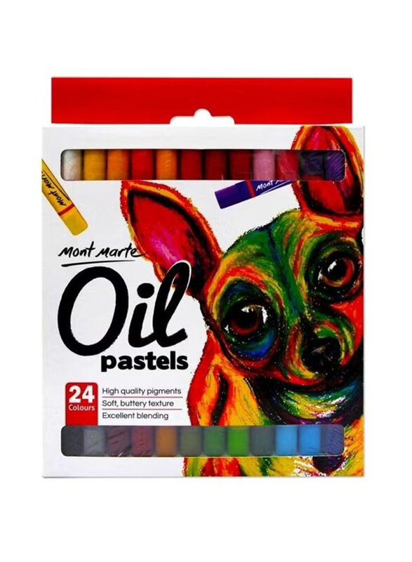 

Mont Marte Oil Pastels Colours Set, 24 Pieces, Multicolour