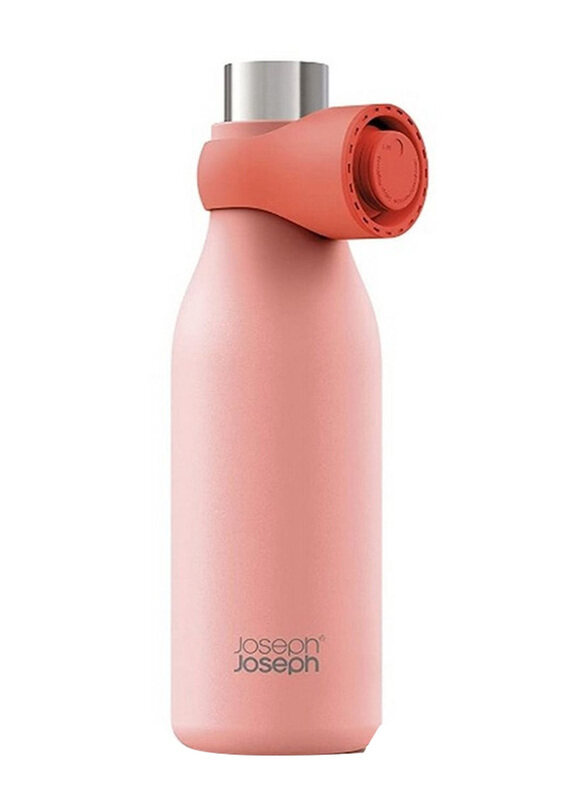 

Joseph Joseph 500ml Loop Vacuum Insulated Water Bottle, JJ-81119, Coral