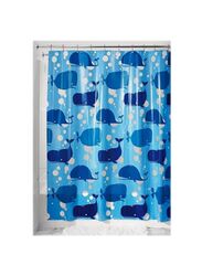 Inter Design Moby Shower Curtain, Blue/White