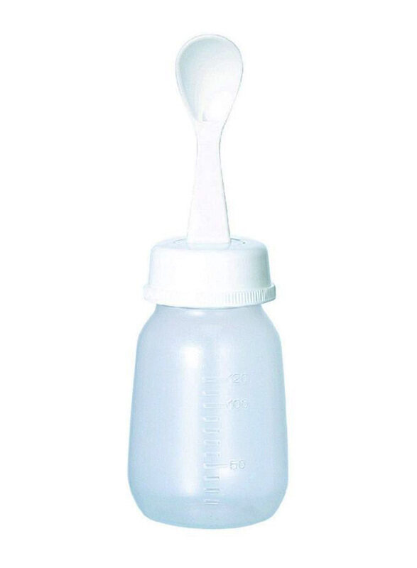 

Pigeon Baby Weaning Bottle with Spoon, 120ml, White/Clear