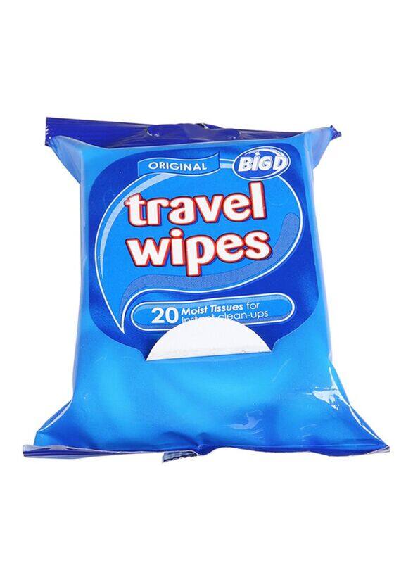 

Generic Big Travel Wipes, 20 Pieces, White