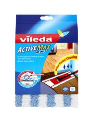 Vileda ActiveMax Flat Mop Refill Standard, Blue/White