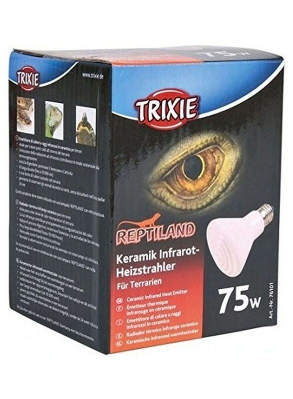 Trixie 75W Ceramic Infrared Heat Emitter, White