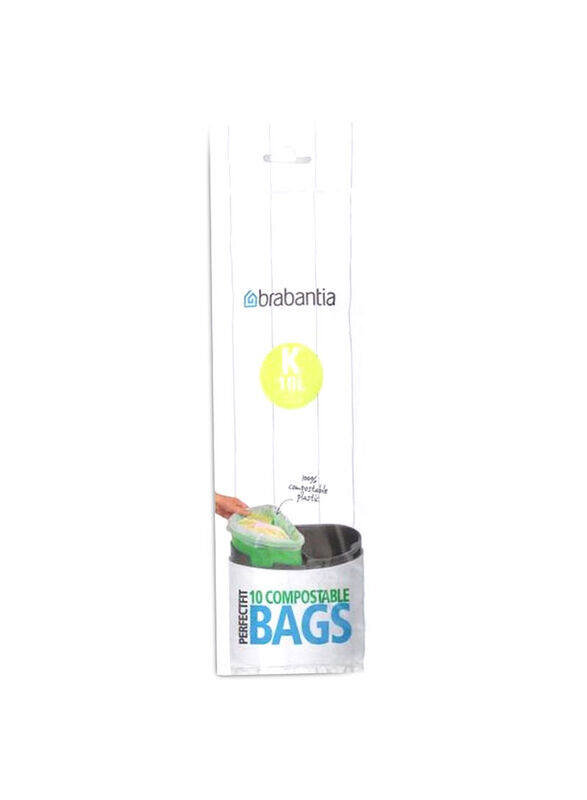 

Brabantia Compostable Bin Liner Set, 10-Piece, Green