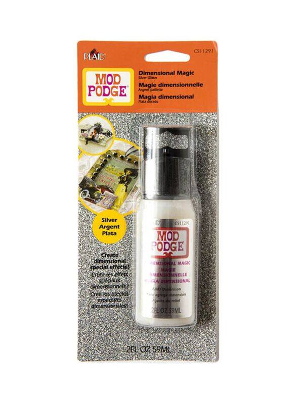 

Plaid Mod Podge Glitter Dimensional Magic, 59ml, Silver