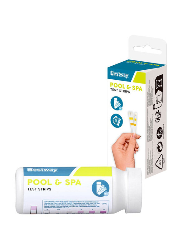 

Bestway 3-in-1 Test Strips for Pool and Spa, 50 Pieces, White