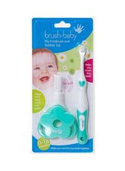 Brush-baby My Firstbrush & Teether Set, Green/White