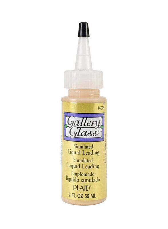 

Plaid Gallery Glass Liquid Leading, 59ml, Gold