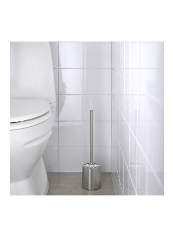 Brogrund Toilet Brush Holder, 30cm, Silver/White/Black