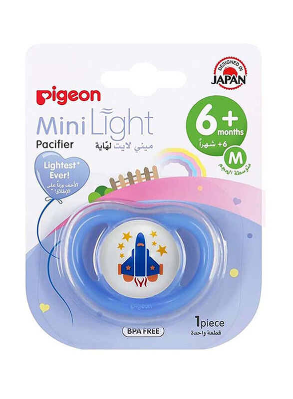 

Pigeon Minilight Pacifier, Medium, Blue