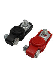 Car Battery Terminal Clamp Clip Set, 2 Piece, Black/Red