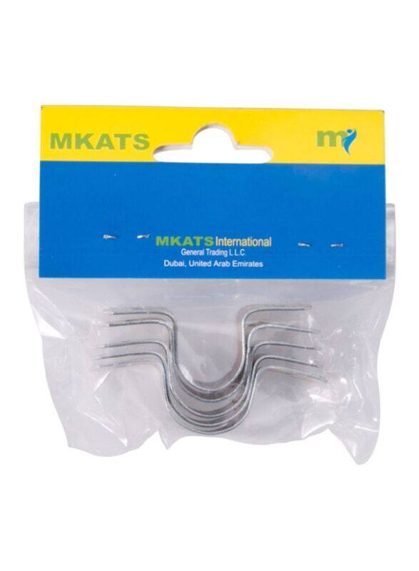 

Mkats 5-Piece Galvanized Pipe Clamps, 1.27cm, Silver
