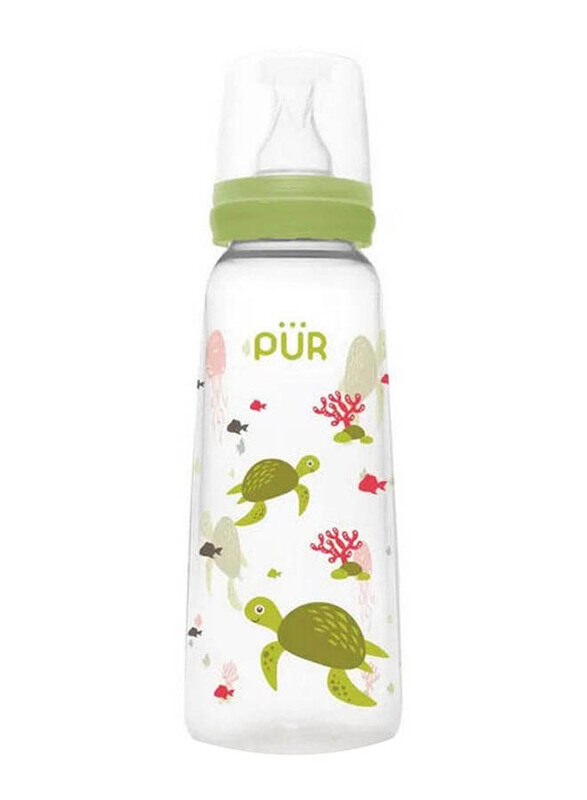 

Pur Standard Feeding Bottle, 250ml, Clear/Green