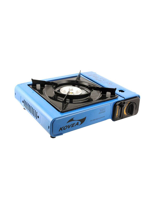 

Kovea One Size Portable Gas Stove, Black/Blue