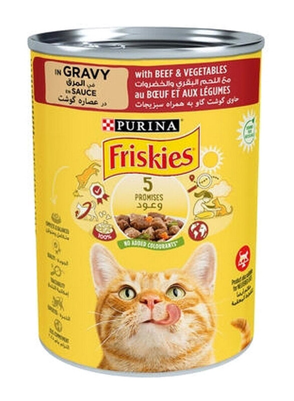 

Purina Friskies Beef and Vegetables Cats Wet Food, 400g