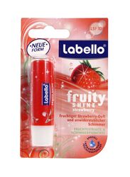 Labello Fruity Shine Strawberry Lip Balm, 4.8gm, Red