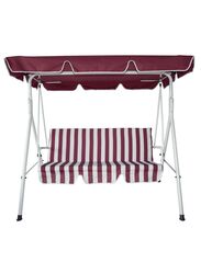 Steel 3-Seater Swing Chair Living Accents, Red