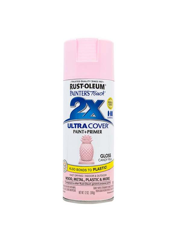 Rust-Oleum Painter's Touch 2x Ultra Cover Paint & Primer Spray, 12oz, Gloss Candy Pink