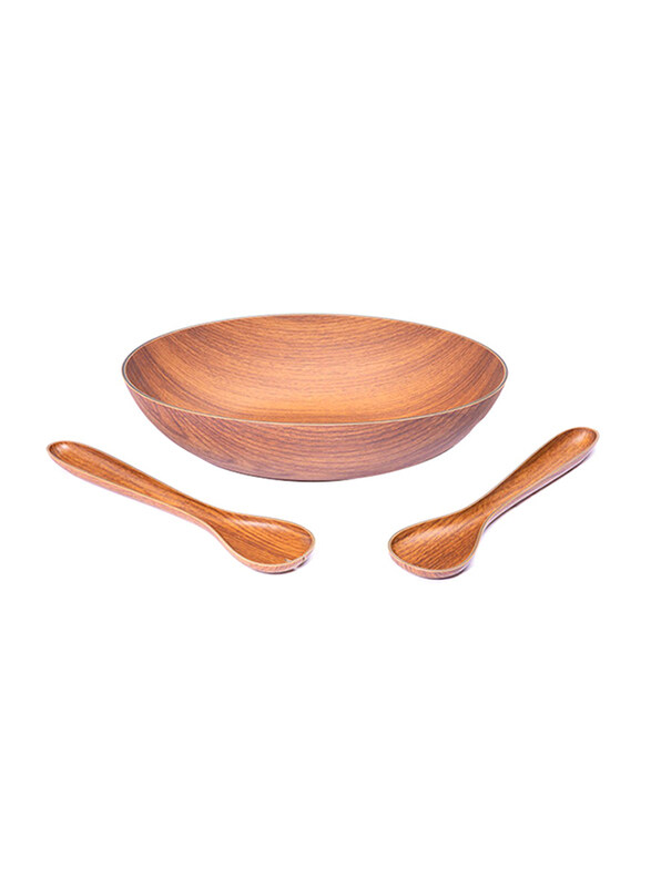 

Dhme Evelyn Porcelain Oval Salad Bowl Set, 812000402361DH, Brown