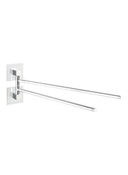 Wenko Quadro Dual Arm Towel Holder, Silver