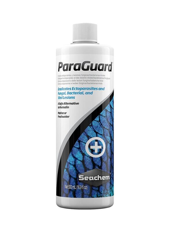 Seachem Para Guard Anti Parasites Treatment for Aquarium, 500ml, Clear