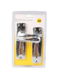 Yale 2-Piece Lock With Handle Set Silver