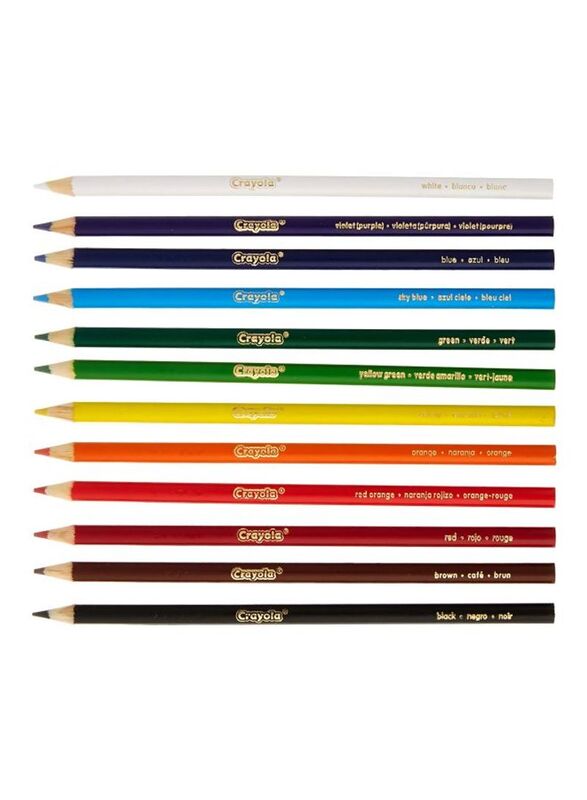 Crayola 12-Piece Coloured Pencils, Multicolour