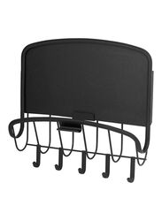 Spectrum Wall Mount Dry Erase Chalkboard Mail and Key Station, Black
