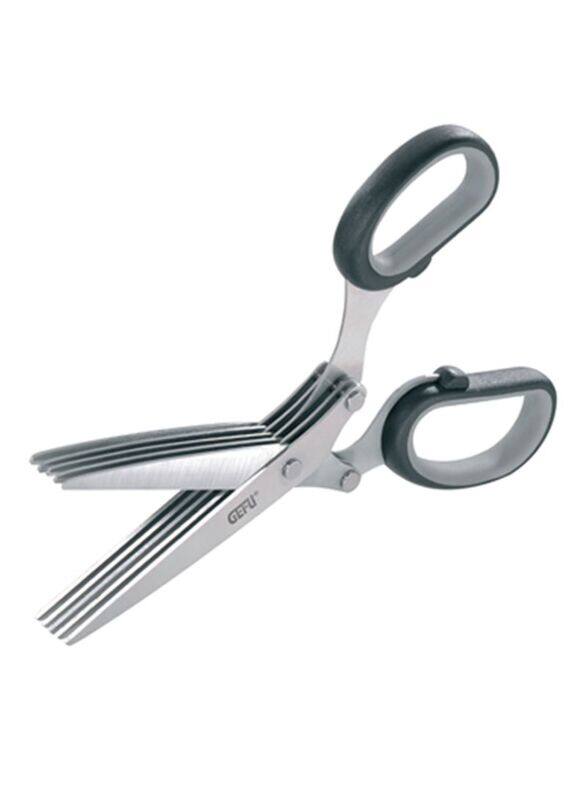 

Gefu Herb Scissors with Cleaning Comb, Silver/Black