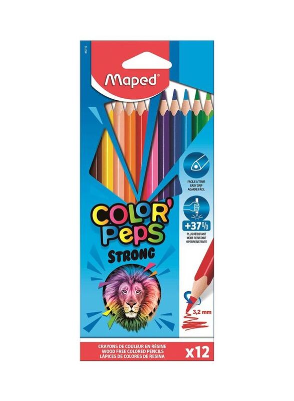 Maped Color'Peps Colouring Pencils, 12 Piece, Multicolour