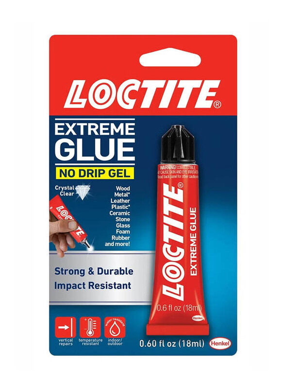 

Loctite 18ml Extreme All Purpose Glue Non Drip Gel, Multicolour