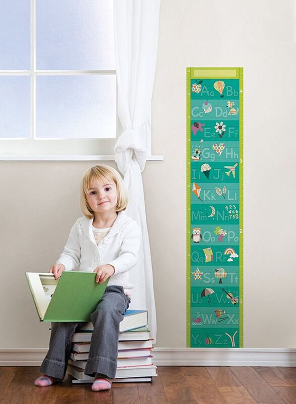 Wall Pops Alphabet Growth Chart Wall Decal, Multicolour