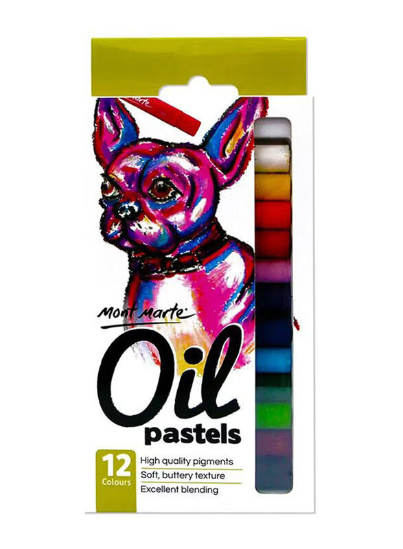 

Mont Marte 12-Piece Oil Pastels Set, Multicolour