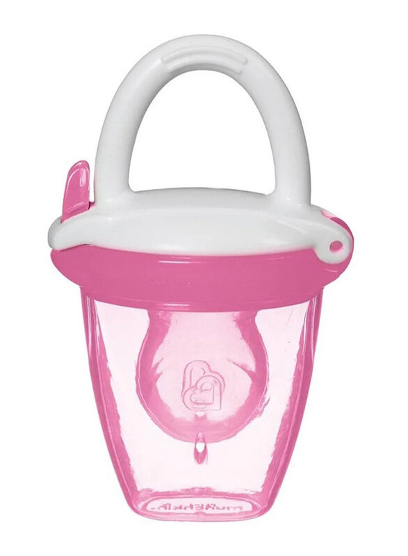 

Munchkin Silicone Baby Food Feeder with Cover, Pink