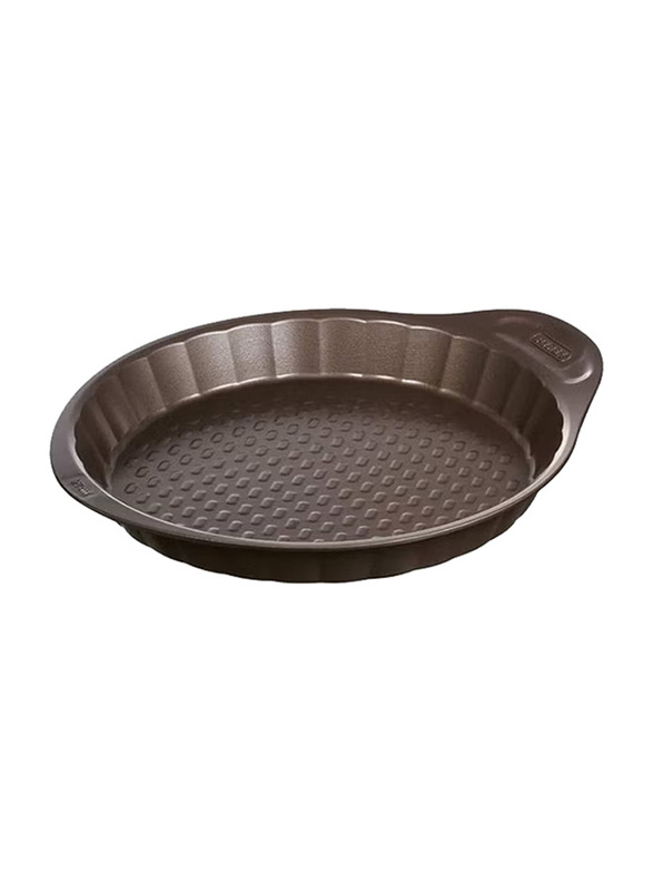 

Pyrex 30cm Metal Asimetria Easy Grip Flan Pan, KT-CH-IN-DI5, Brown