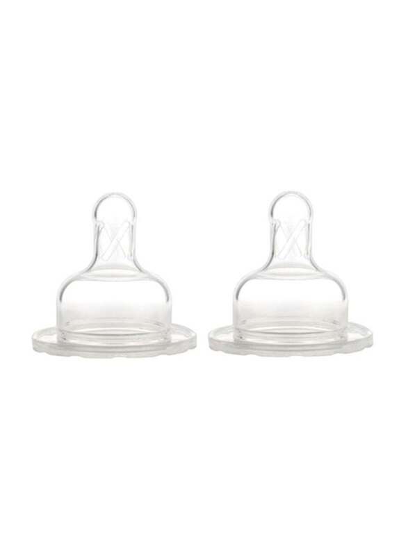 

Dr. Browns Level-1 Silicone Narrow-Neck "Options" Nipple, 2 Piece, Clear