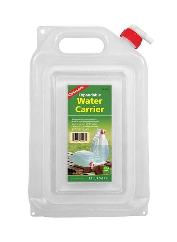 Coghlans Expandable Water Carrier, White/Red