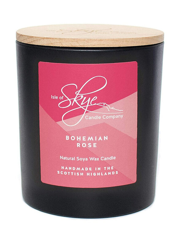 

Isle of Skye Candle Company Bohemian Rose Natural Soya Wax Candle Tumbler, Black/Pink