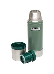 Stanley 470ml Stainless Steel Classic Vacuum Bottle, Silver/Green