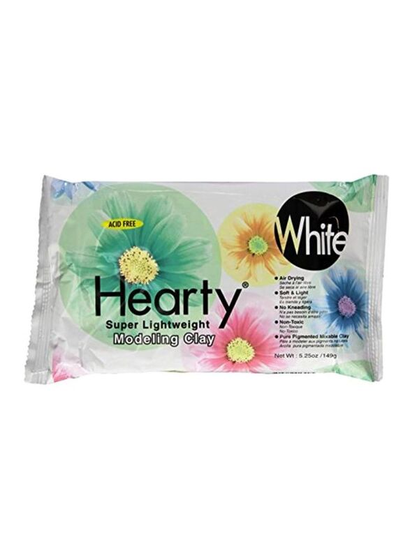 Activa Hearty Super Lightweight Modelling Clay, 149g, 1300A, White