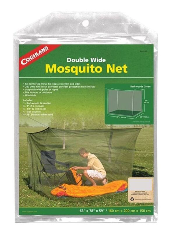 Coghlans Double-Wide Mosquito Net, Green