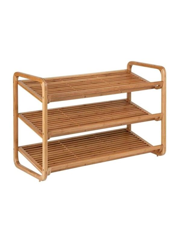Honey Can Do 3-Tier Deluxe Bamboo Shoe Shelf, 30 x 13 x 20inch, Brown