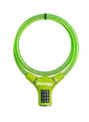 Master Lock Braided Steel Cable Lock, Green