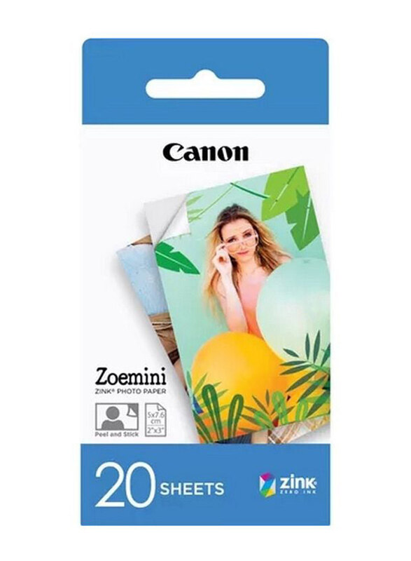 

Canon Photo Paper, 20 Sheets, White