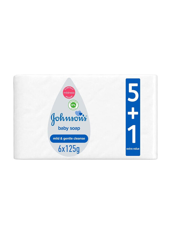 

Johnson's 6-Pieces 125gm Baby Soap, White